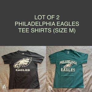 Lot of 2 Philadelphia Eagles Tee Shirts